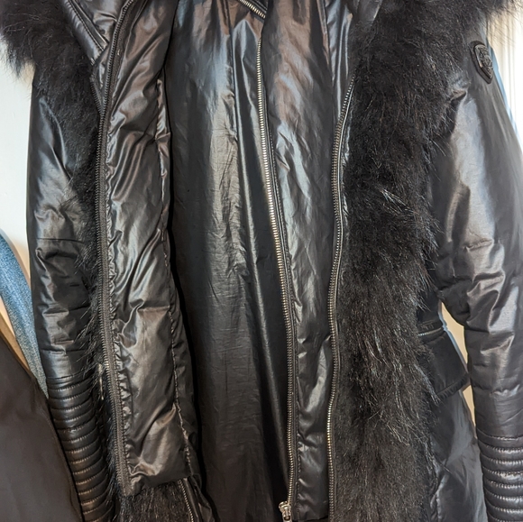 Rudsak black fur coat - Picture 5 of 9